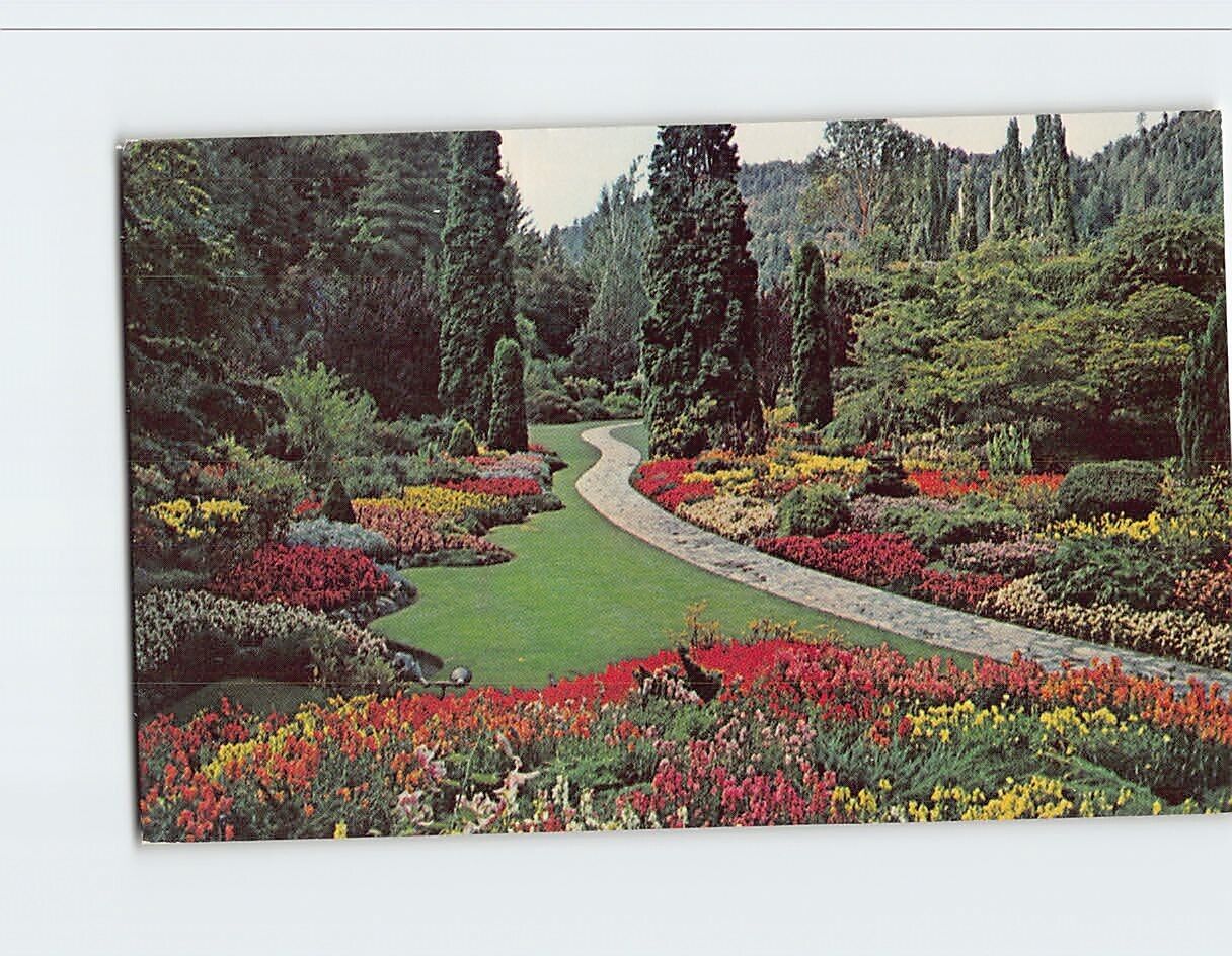 Postcard The famous Sunken Gardens Brentwood Bay Canada