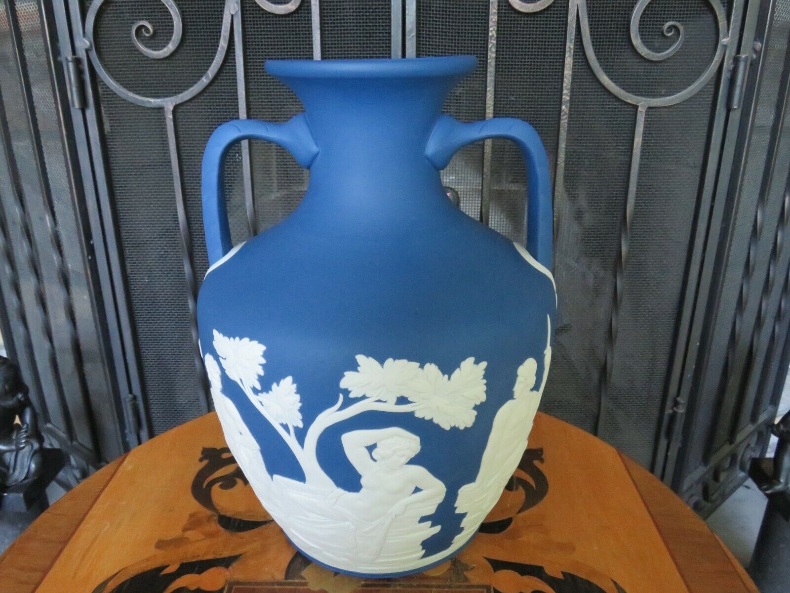 Wedgwood Royal Blue Jasperware Full-Size Portland Vase Phrygian Cap LE 50 (1981)