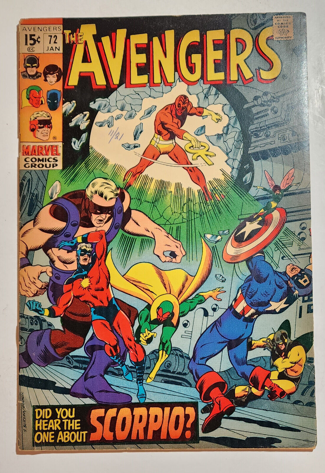 AVENGERS #72 Marvel 1969, 1st appearance ZODIAC, SCORPIO