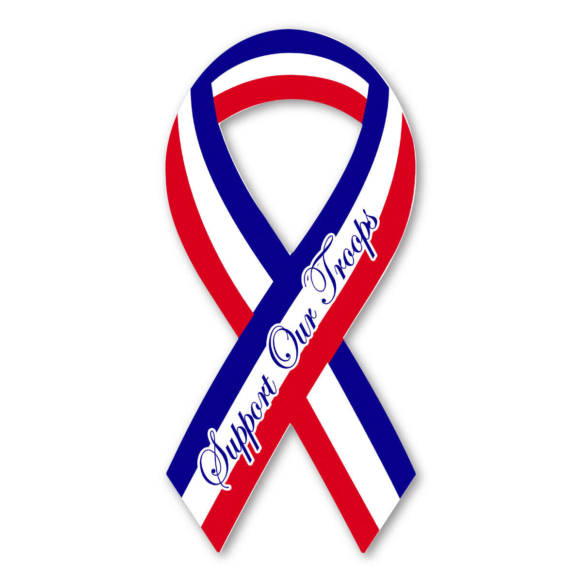 Support Our Troops Red, White, & Blue Ribbon Magnet