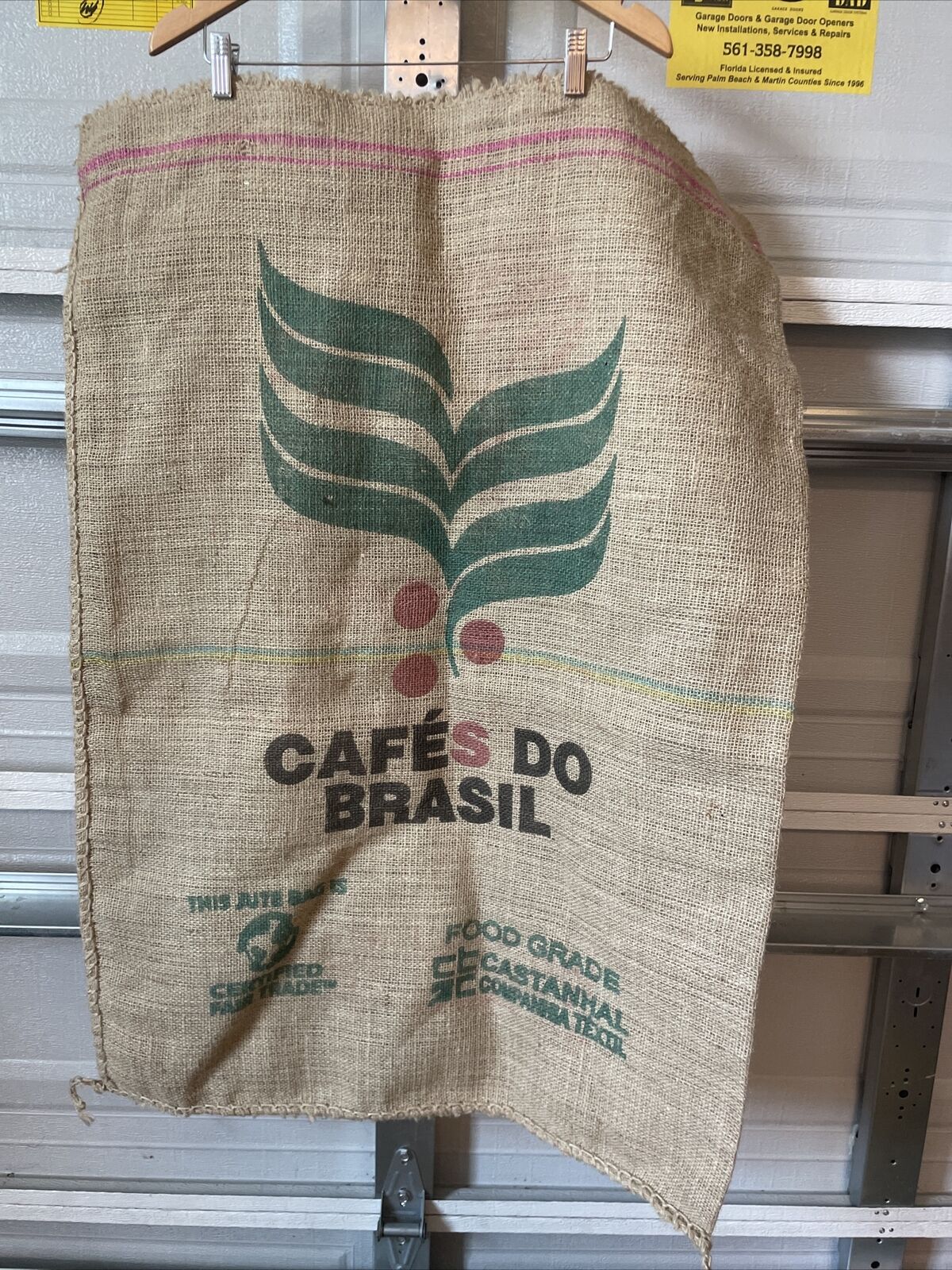 Lot Of 2 USED Jute Coffee Bags 28” X 38.5”