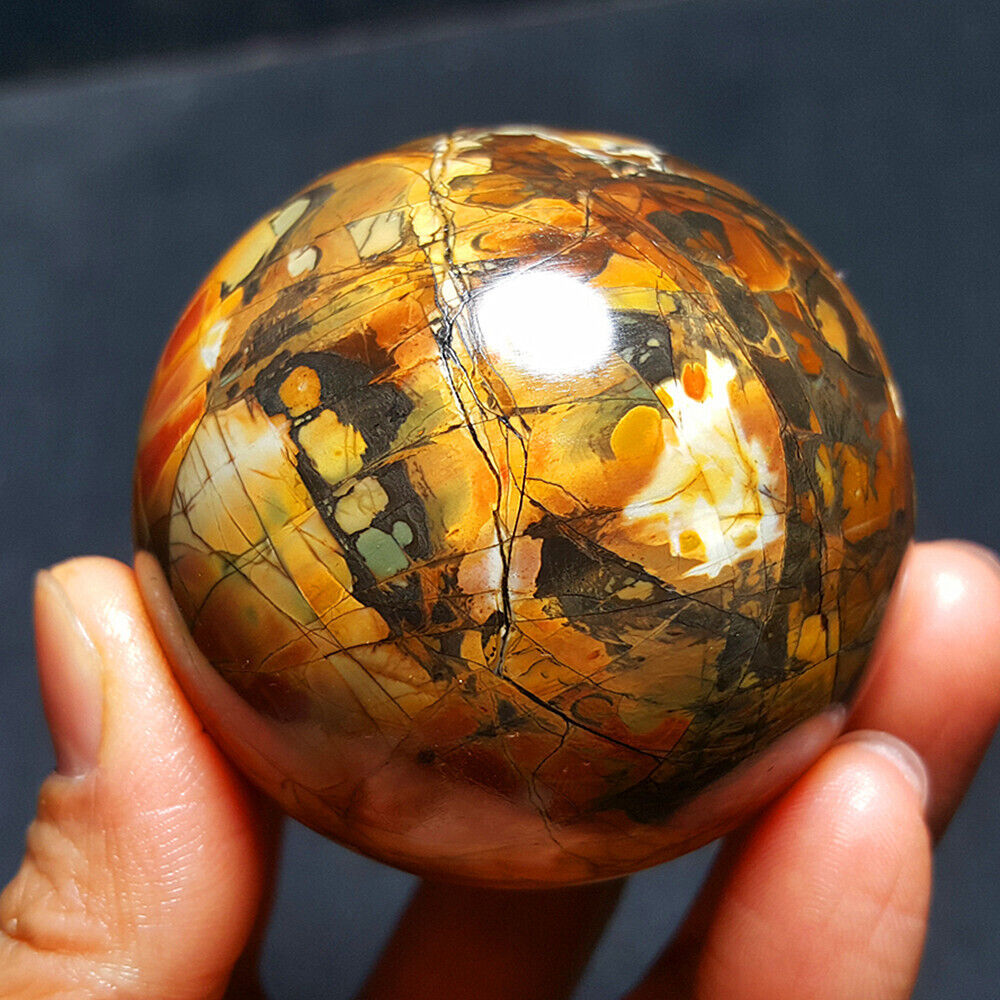 270G Natural Polished Colorful oil painting agate Crystal BALL Madagascar5250+