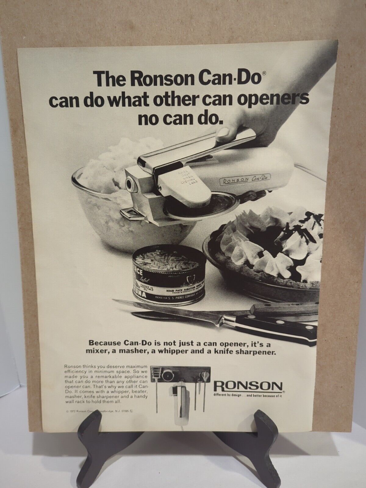 Vintage 1972 Ronson Can Do Can Opener +Accessories Magazine Ad