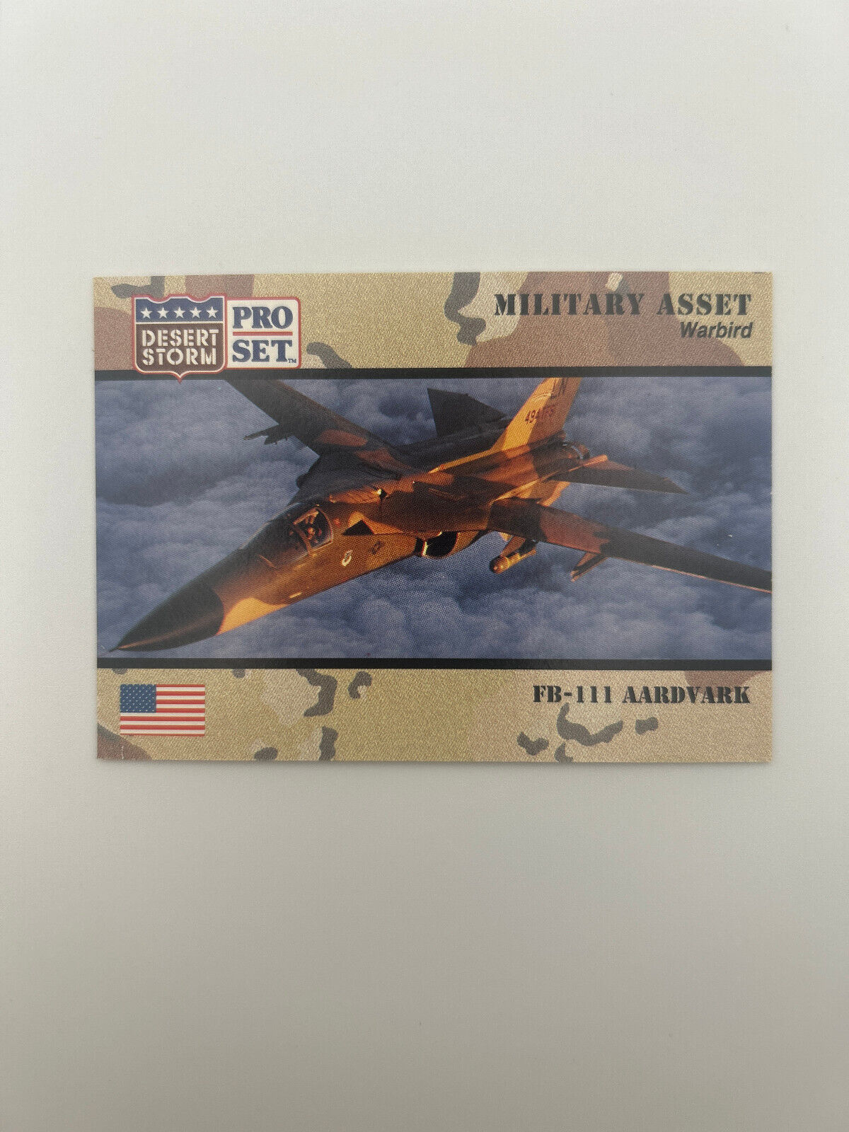 FB-111 Aardvark Warbird #220 1991 Pro Set Desert Storm Military Asset card