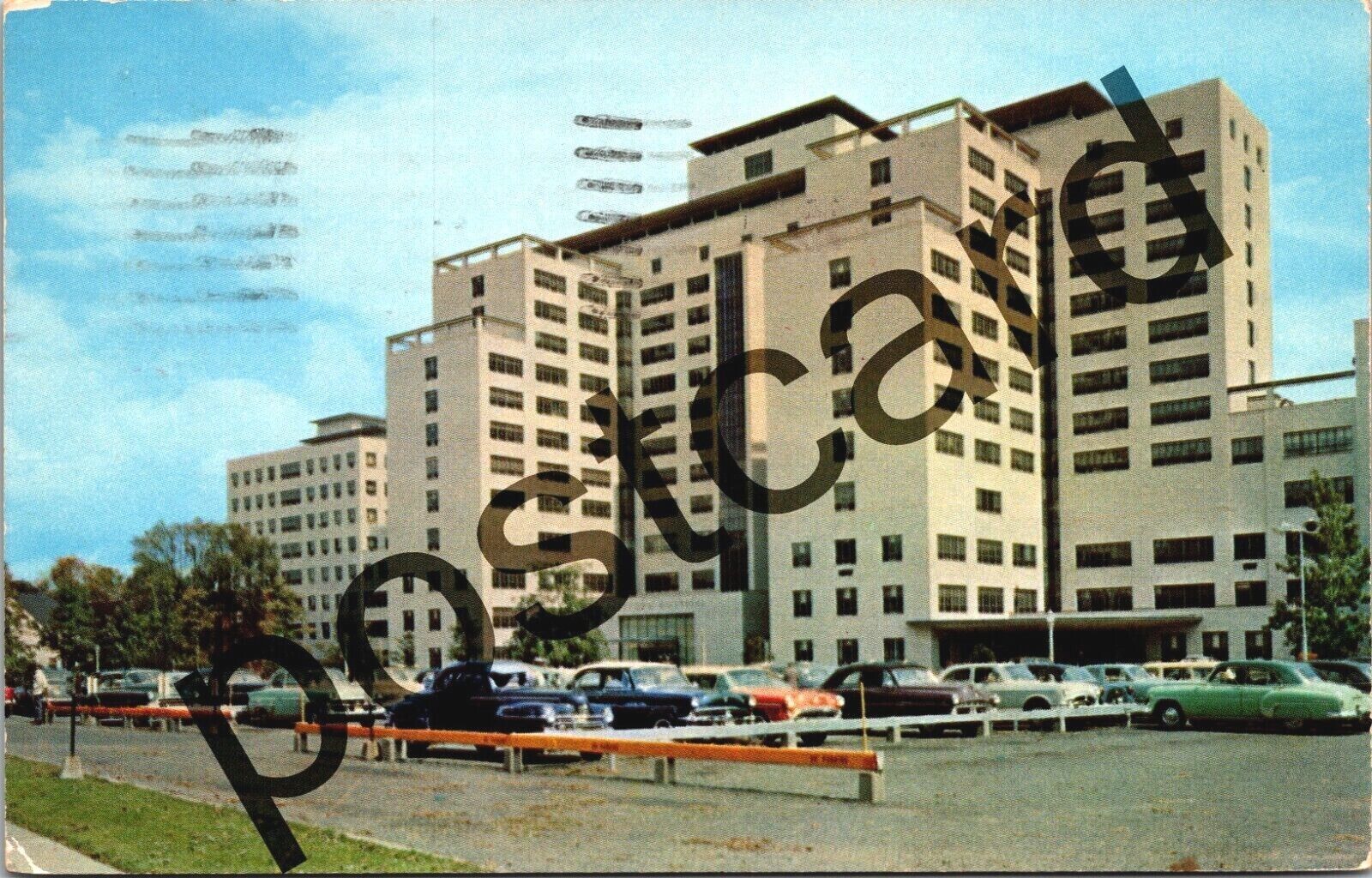 1955 HARTFORD HOSPITAL CT, 150 bassinets, 810 beds, cost $10M,  postcard jj058