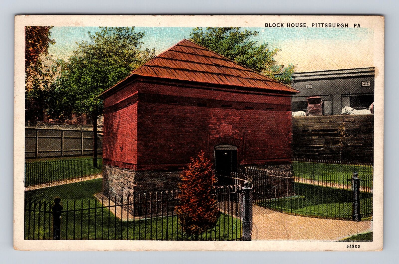 Pittsburgh PA-Pennsylvania, Block House, Antique, Vintage c1931 Postcard