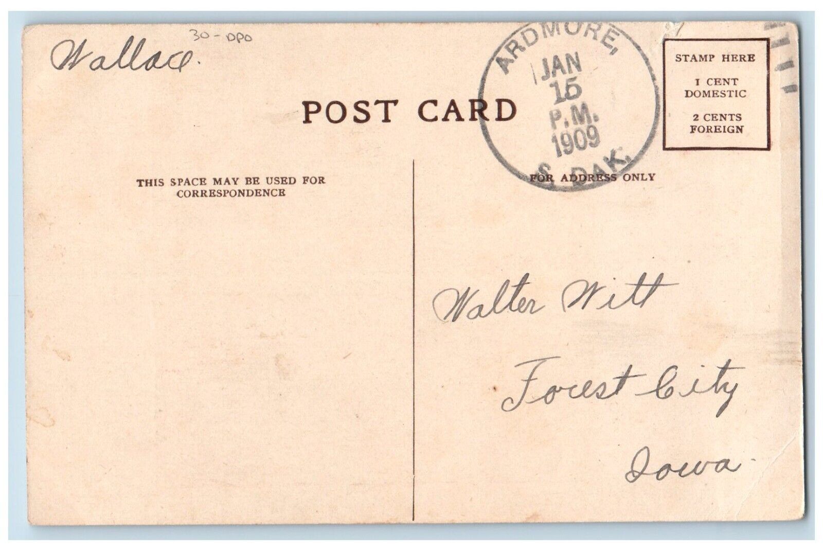 DPO Ardmore South Dakota SD Postcard Little Boy Dog Making A Fool Of Him 1909