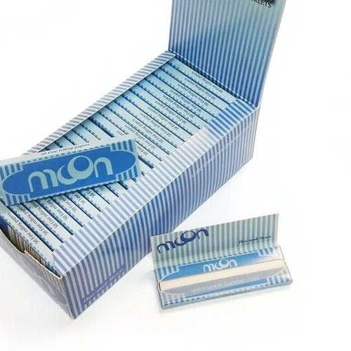 5 Packs Moon Blue Rice Rolling Papers Single Wide *Great Price* USA Shipped 