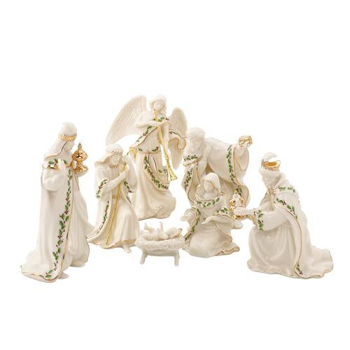 806053 Holiday Mini Nativity Set, 1.60 LB, Ivory, 7-Piece