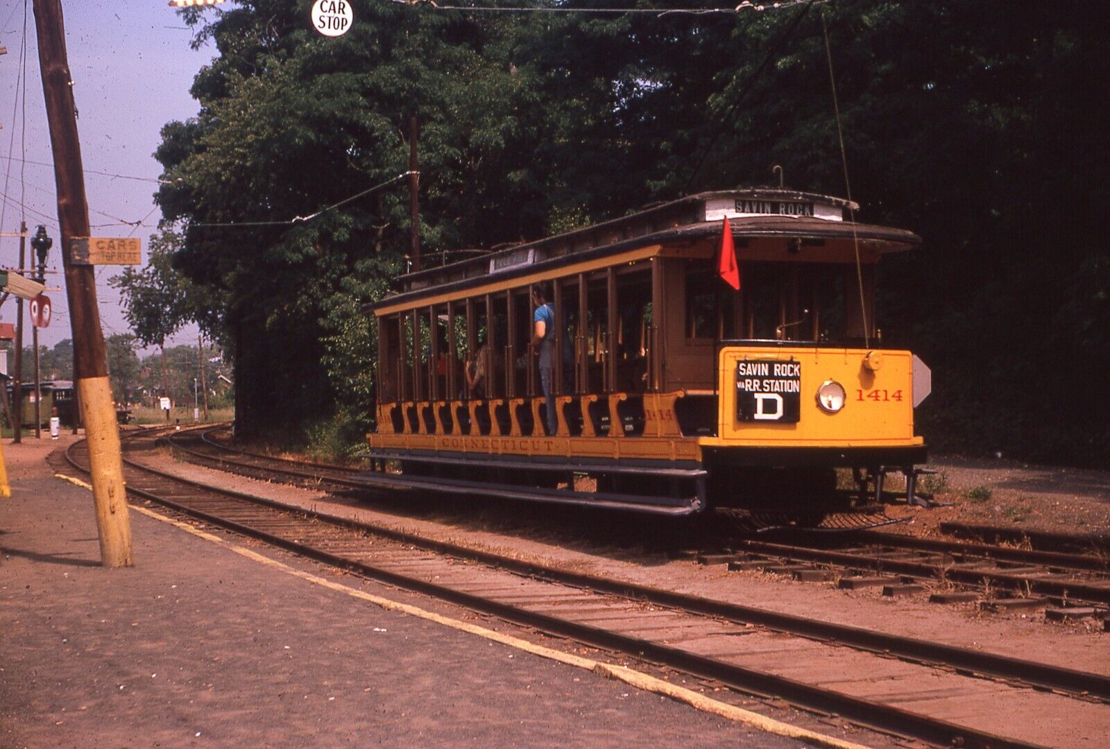Original  Trolley Slide Savin Rock RR Station D #1414 1975 slide #4