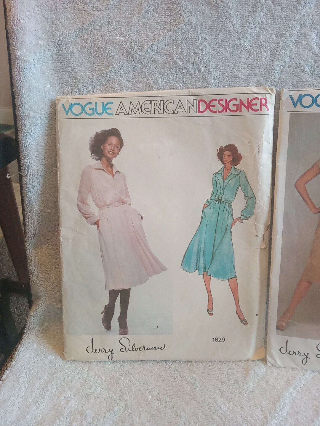 Vtg Vogue Patterns 1401, 1829, 1401 Size 8  1829, Size 10 Jerry Silverman...