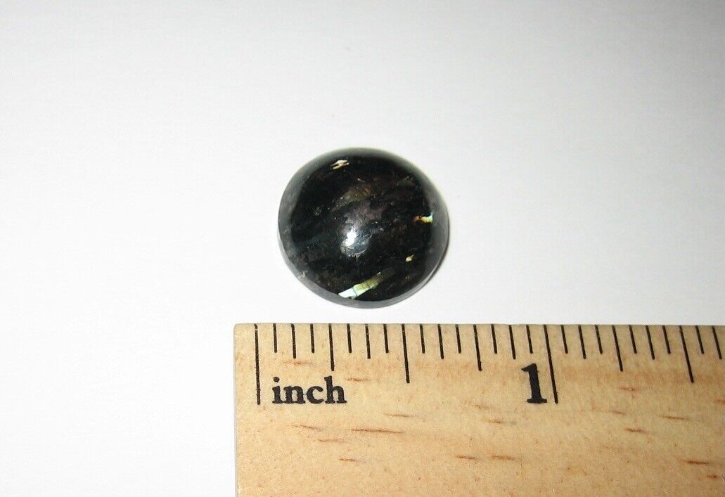 16mm POLISHED NATURAL AUTHENTIC NUUMMITE STONE CABOCHON GREENLAND 3.6grams  FV 9