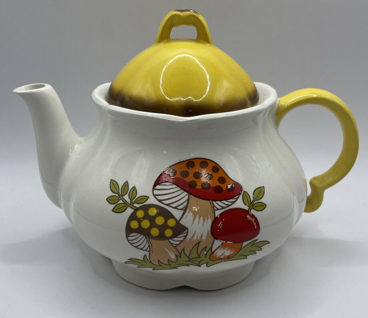NOS Vintage 1979 Sears Roebuck and Co. Merry Mushroom Ceramic Teapot