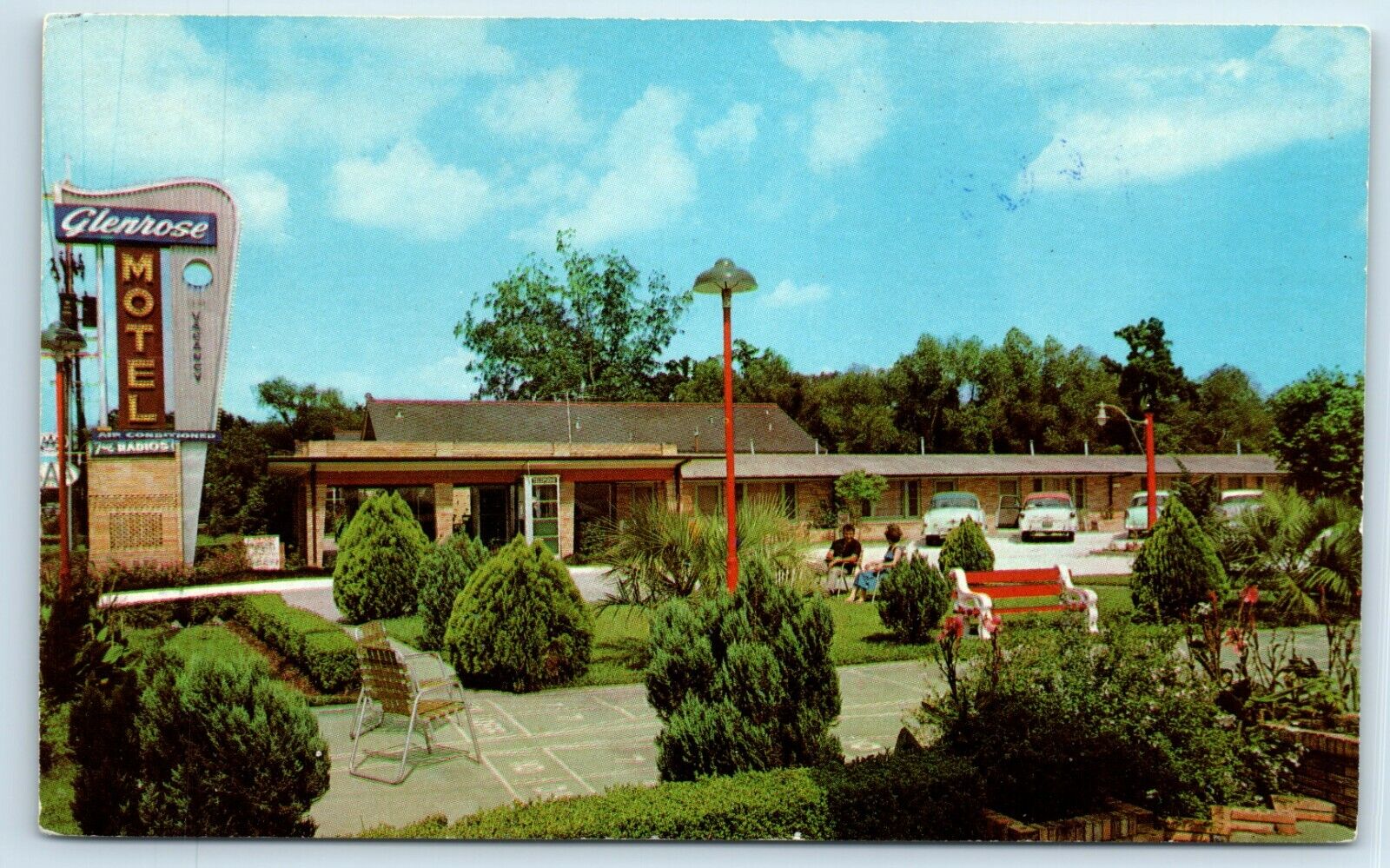 Postcard Glenrose Motel near Nw Orleans LA c1969 R98