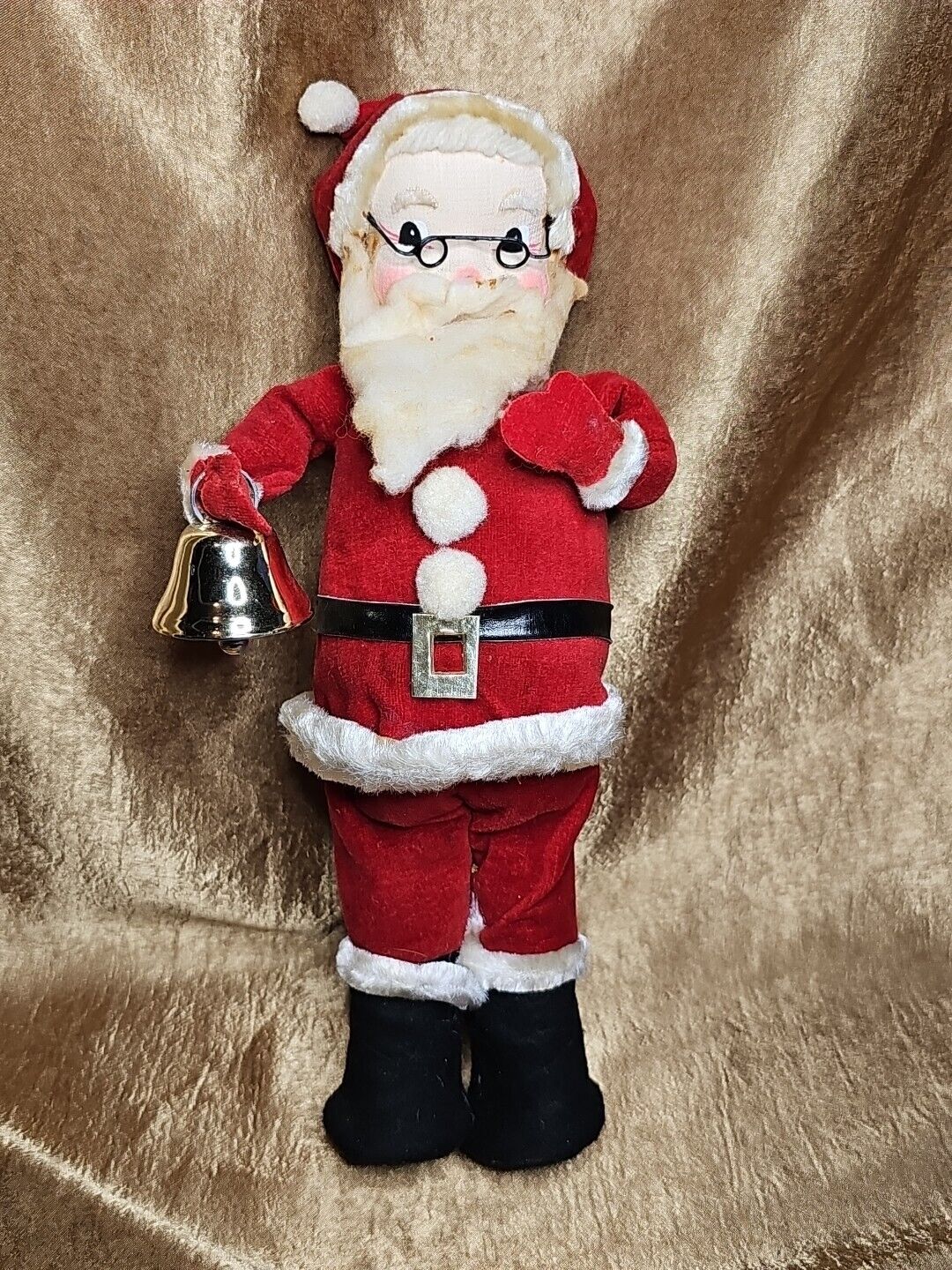 Vintage 1960s Dakin Red Felt Kitschy Christmas Santa Claus Glasses Holiday