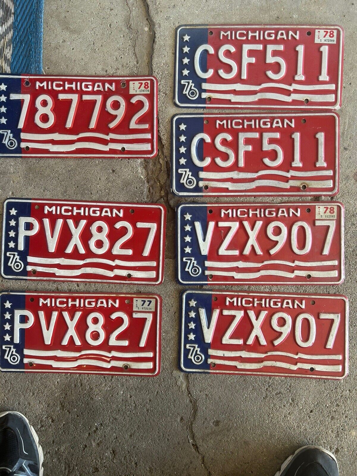 michigan Vintage License Plate Lot of 30