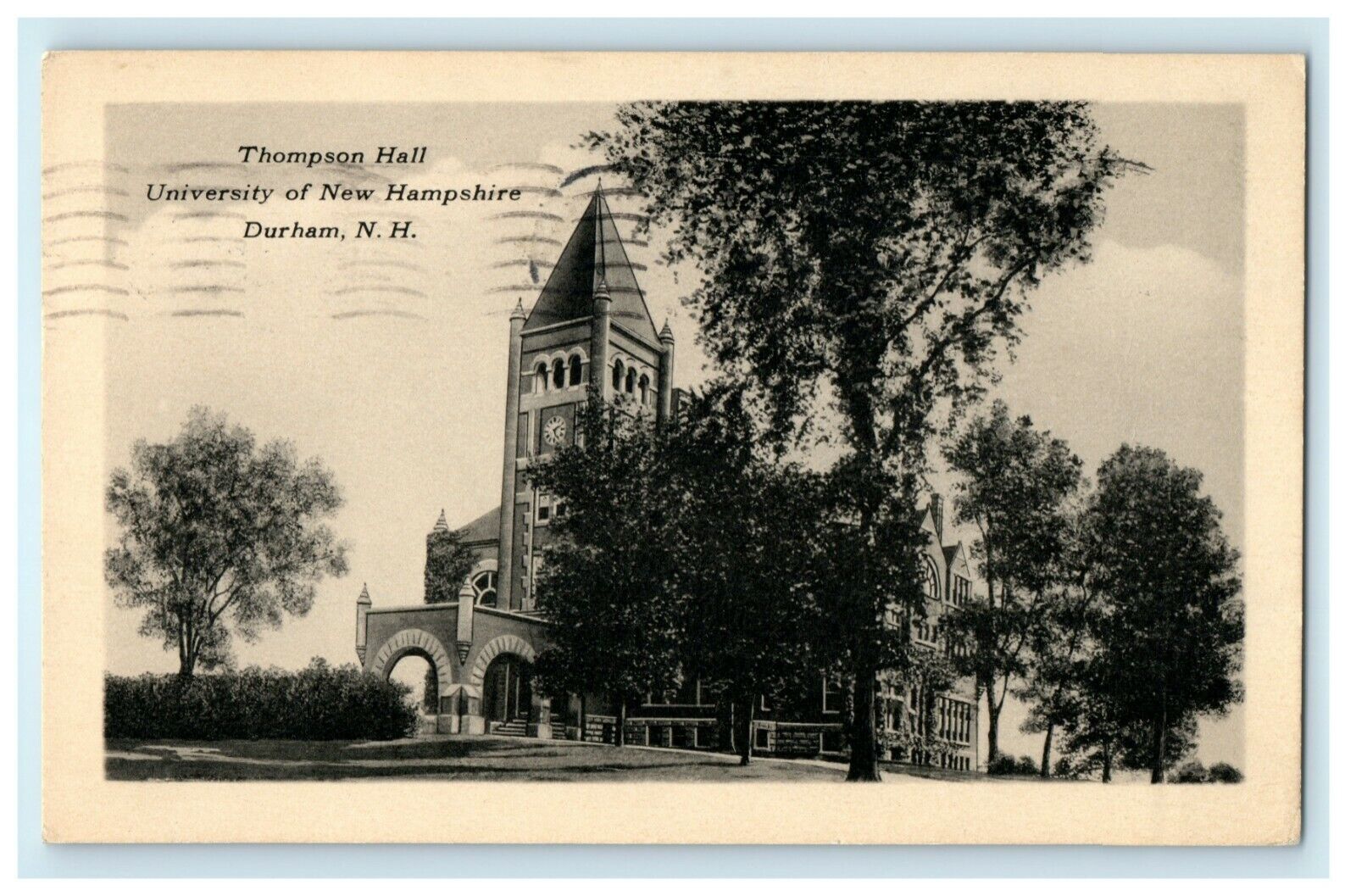 1942 Thompson Hall University of New Hampshire NH Durham Postcard