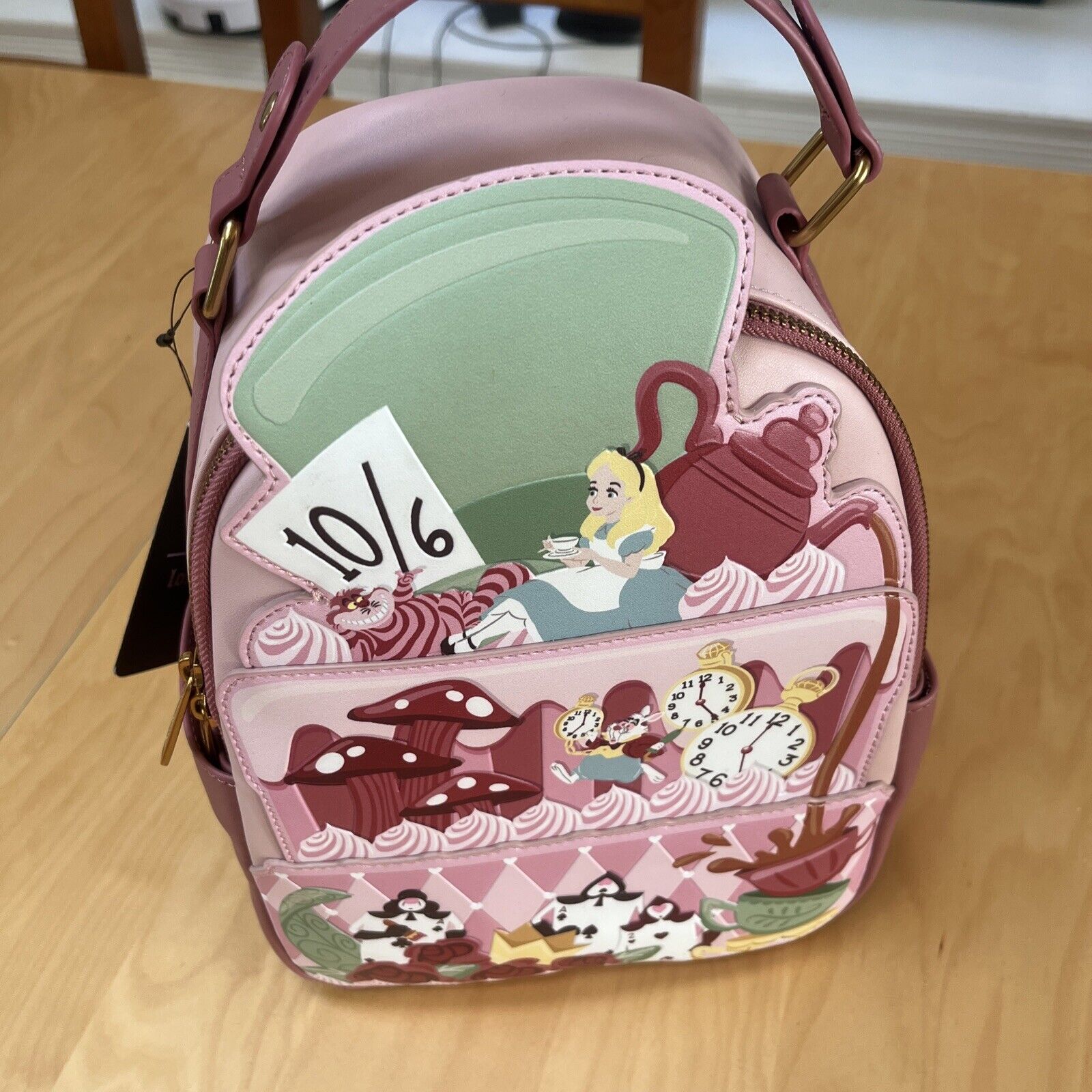 Disney Loungefly Alice In Wonderland Tea Cake Mini Backpack New W Tags In Hand