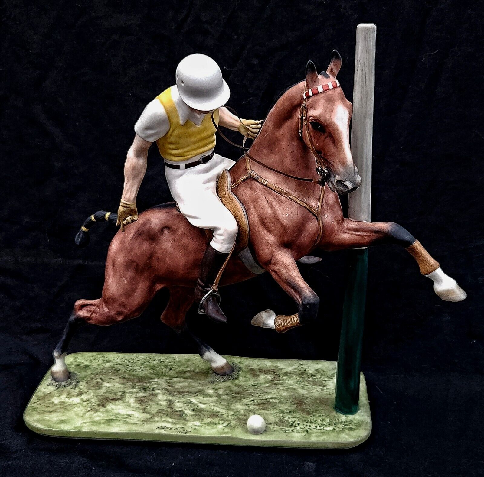 Rare Vtg Mid-Century 1953 Artist Edward Marshall Boehm Polo Player Sculpture 