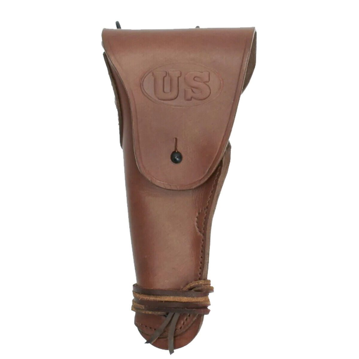 US WWII 0.45 Brown Hip M1916 Colt 1911 Holster Marked US Left Hand Reproduction