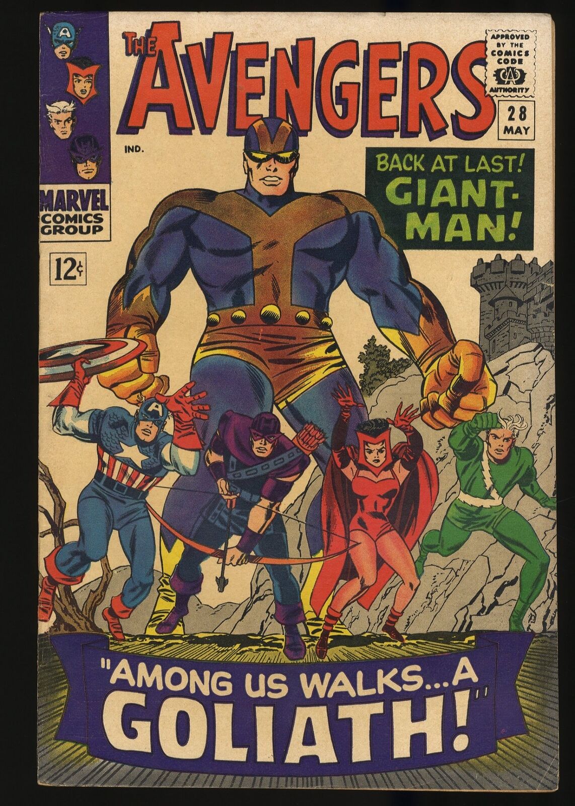 Avengers #28 FN/VF 7.0 1st Appearance Collector Giant-Man Becomes Goliath