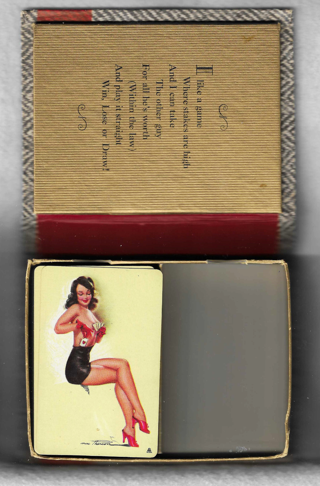 Vintage Earl MacPherson Deck 54 Near Mint  Pinup Playing Cards  1945 2 Jokers