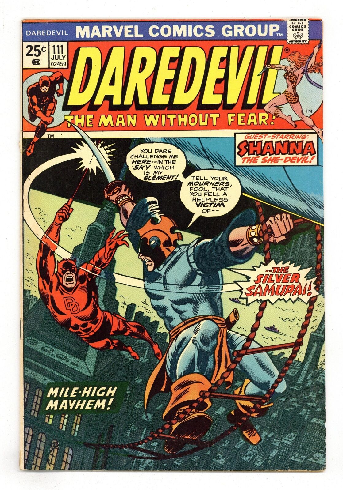 Daredevil #111 VG/FN 5.0 1974 1st app. Silver Samurai
