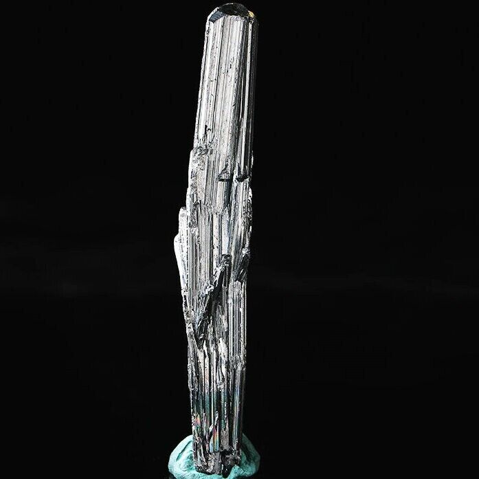 212Ct Top Class Bright Stibnite Crystal Cluster Mineral Samples / Hunan, China