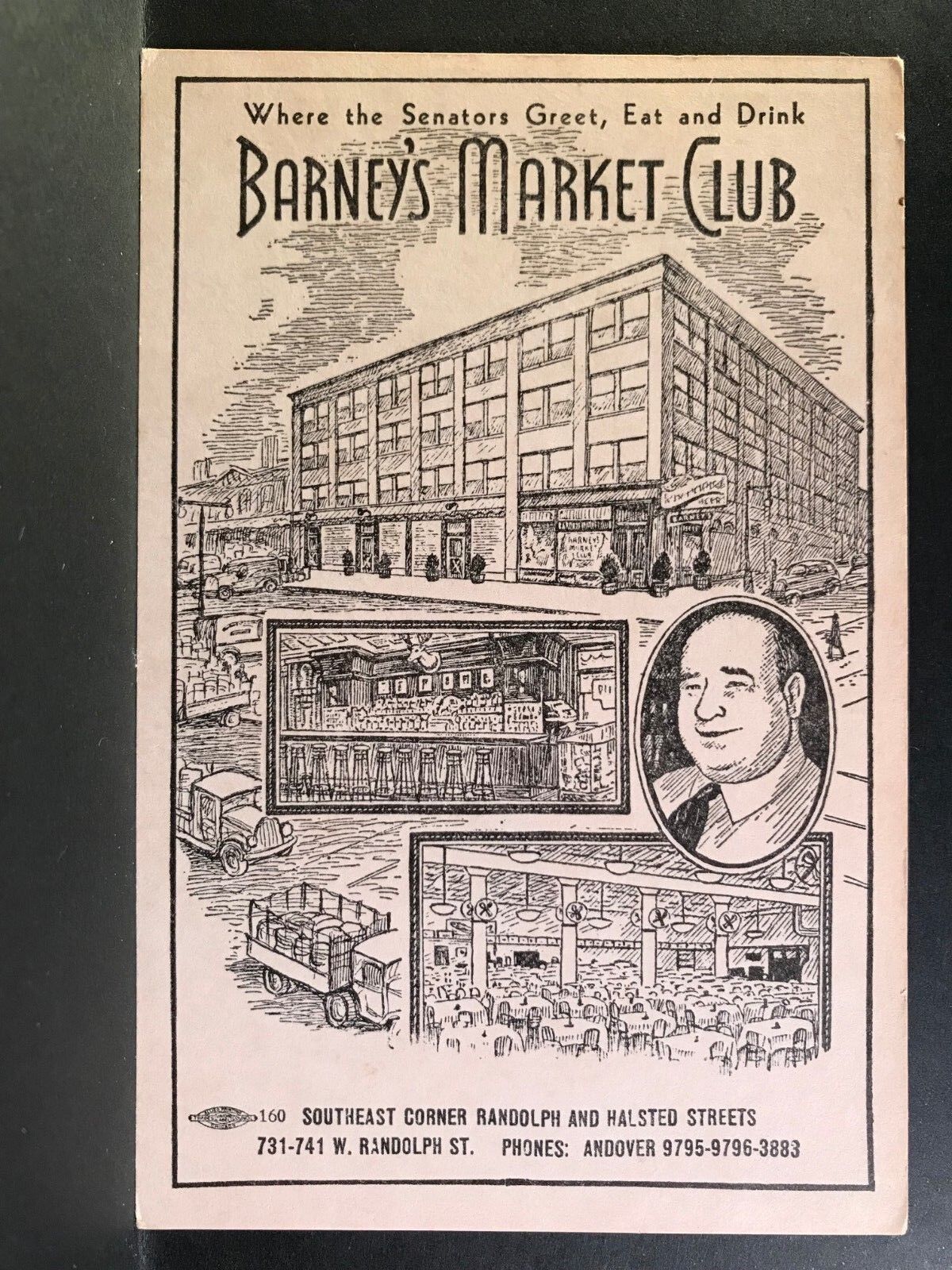 Postcard Chicago IL - Barney\'s Market Club Restaurant