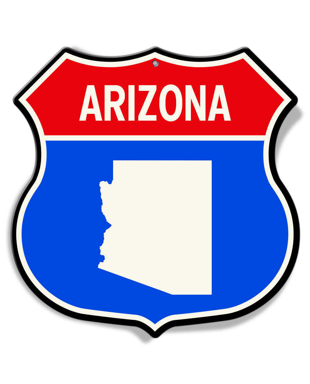 State of Arizona Interstate - Shield Shape - Aluminum Sign - Made in USA