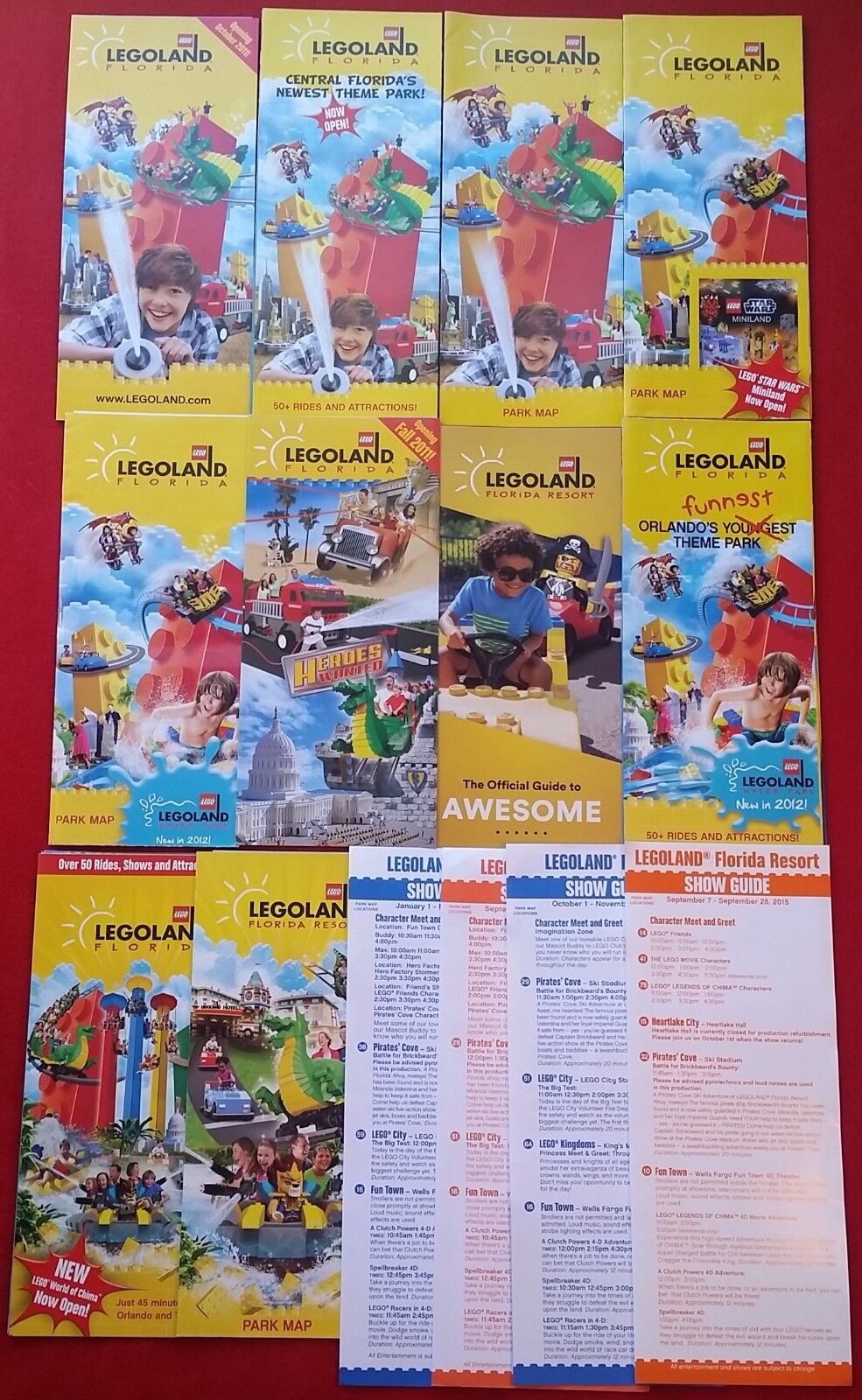 Legoland Florida Mega-Lot 14 Great Items - Pre Opening Guide 1st Map & Much More