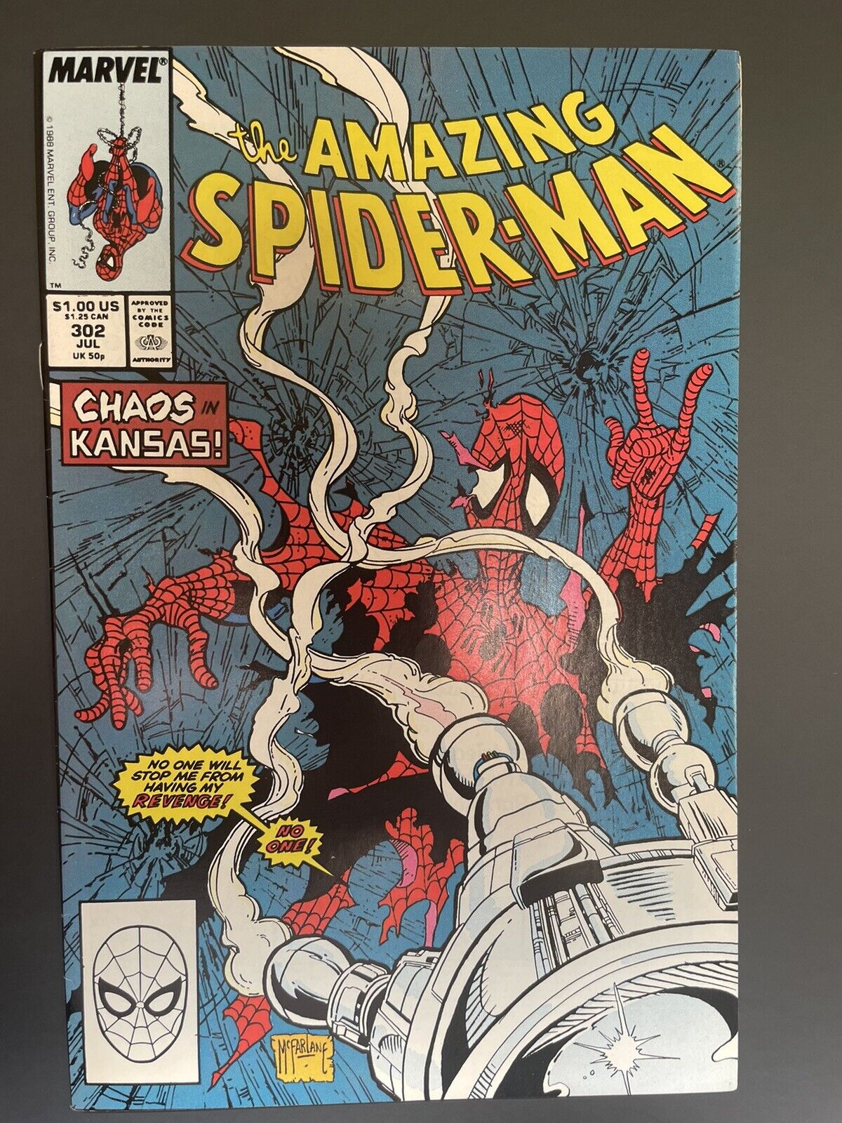 Amazing Spider-Man #302. Todd McFarlane Art 8.0, VF.