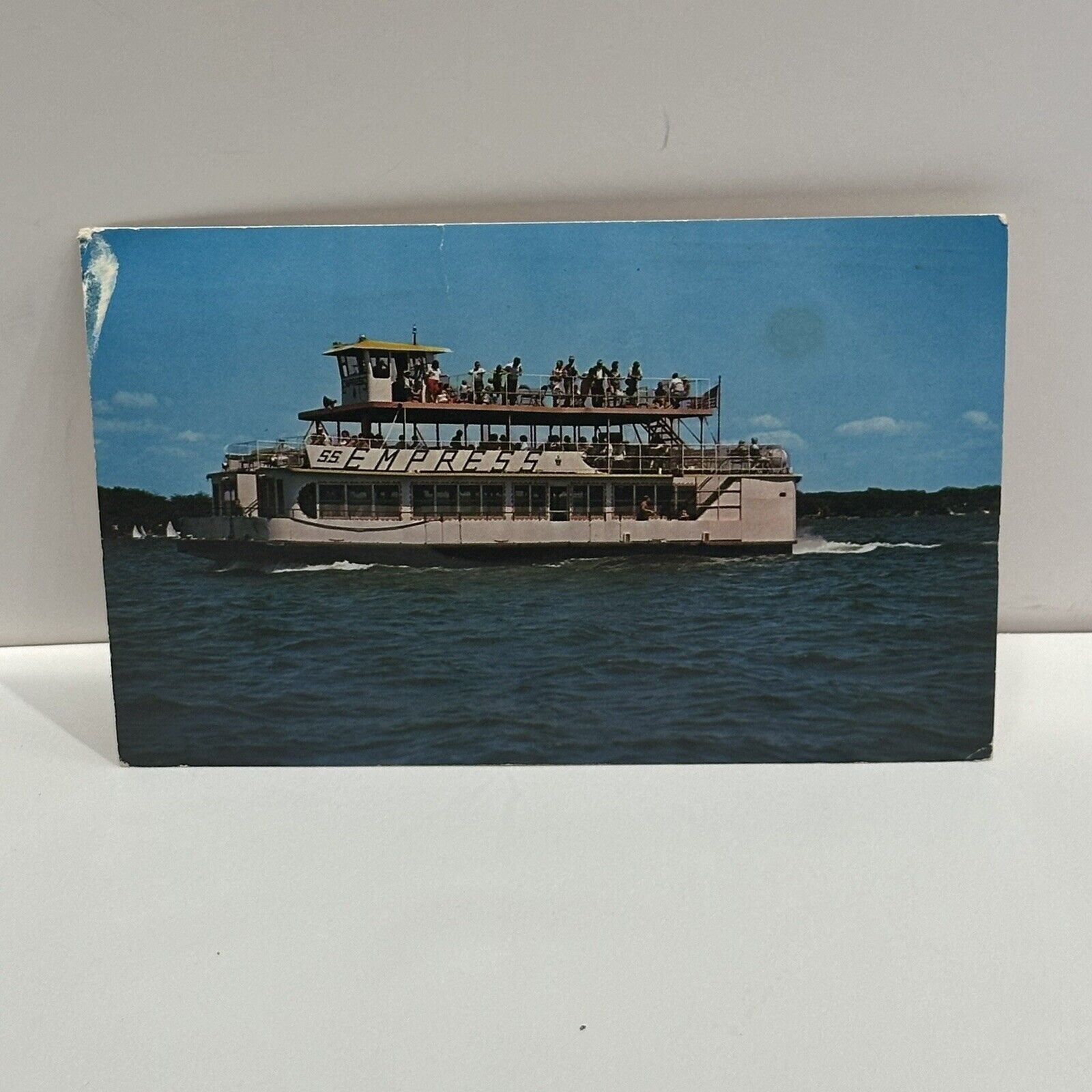 Vintage Postcard SS Empress Okaboji Iowa Ship Lake West Okaboji Posted 1969
