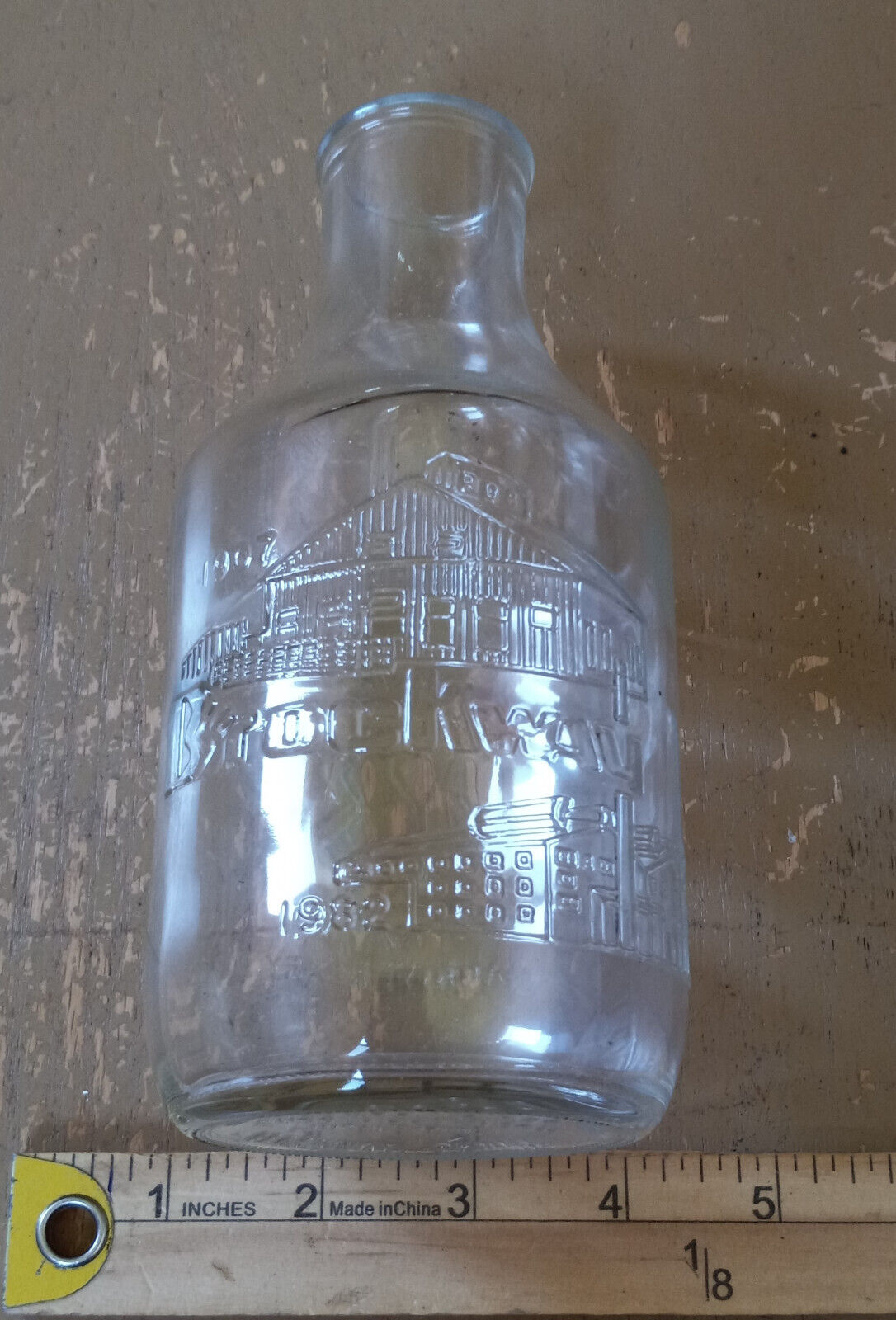 Vintage Brockway Glass Bottle - Used