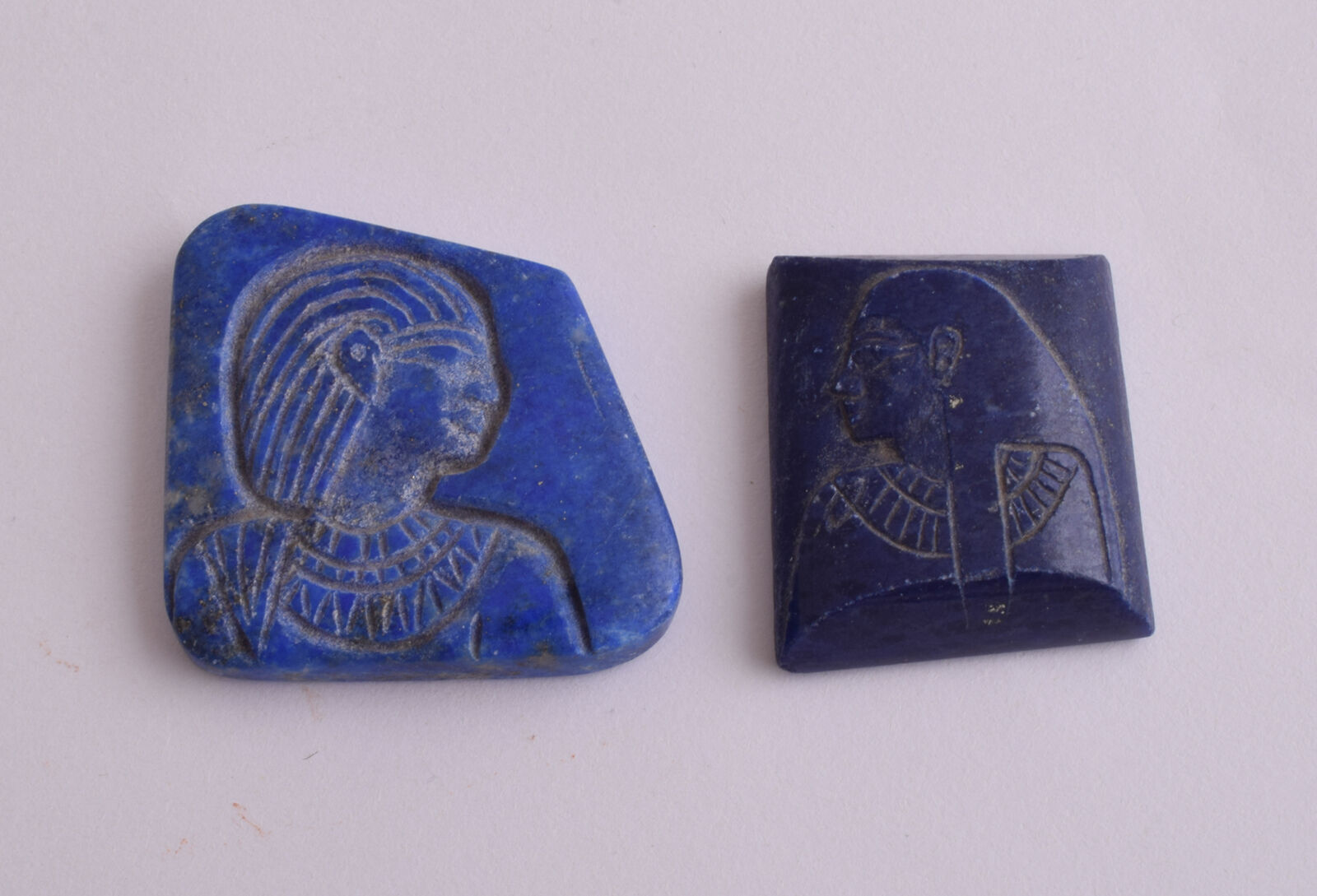 King Tut-Queen Nefertari-Ancient Egyptian Hand Carved Lapis Lazuli-49 grams