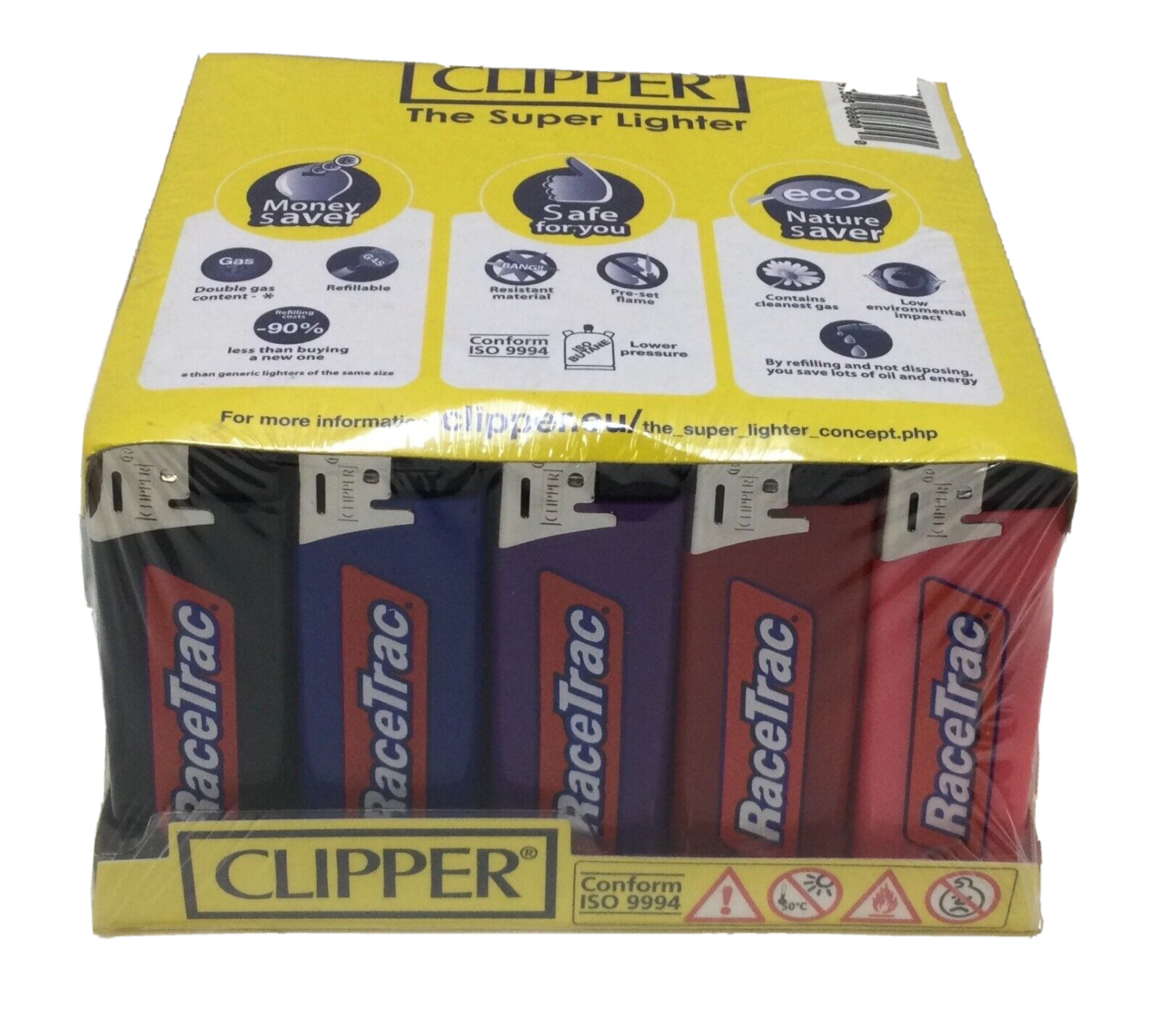 Clipper The Super Lighter Racetrac Lot of 50 Lighters Multiple Colors Ships Free