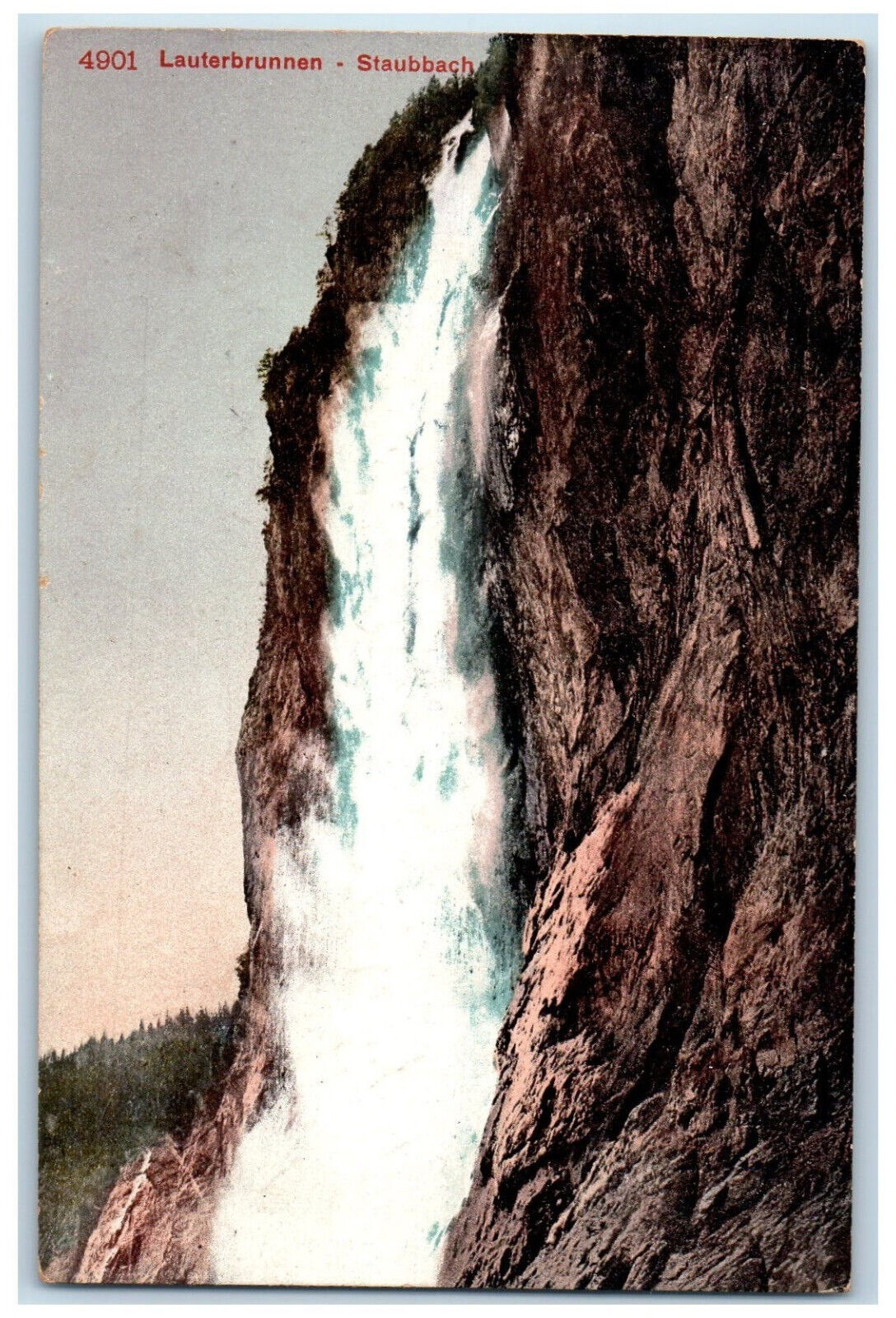 1911 Lauterbrunnen-Staubbach Falls Switzerland Antique Posted Postcard