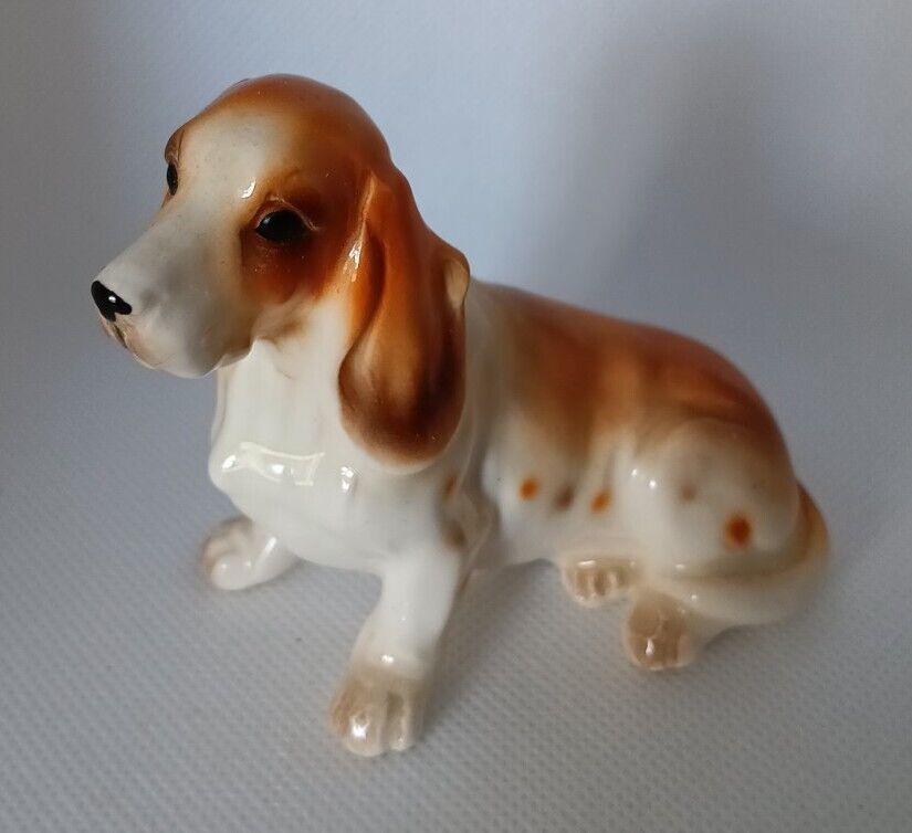 Vintage Norcrest Ceramic Basset Hound Dog Figurine