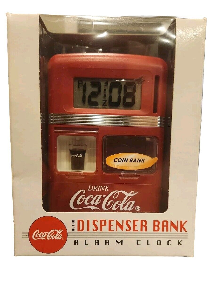 Coca-Cola Dispenser Bank Alarm Clock
