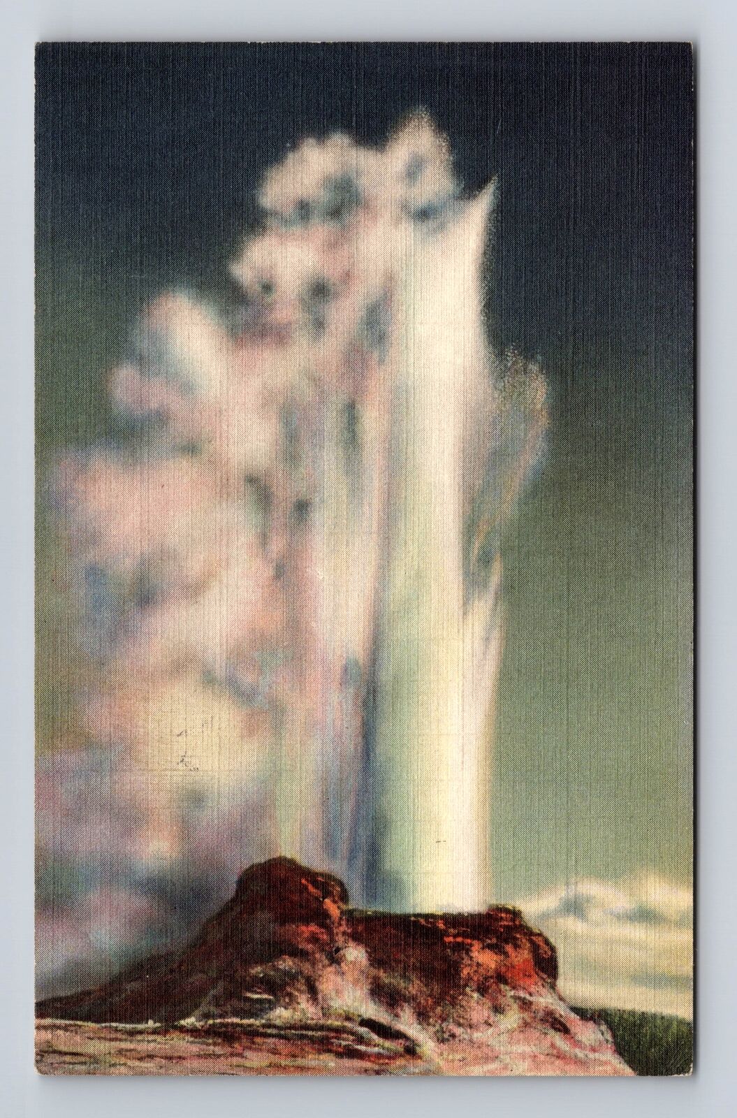 Yellowstone National Park, Castle Geyser, Series #1083, Antique Vintage Postcard
