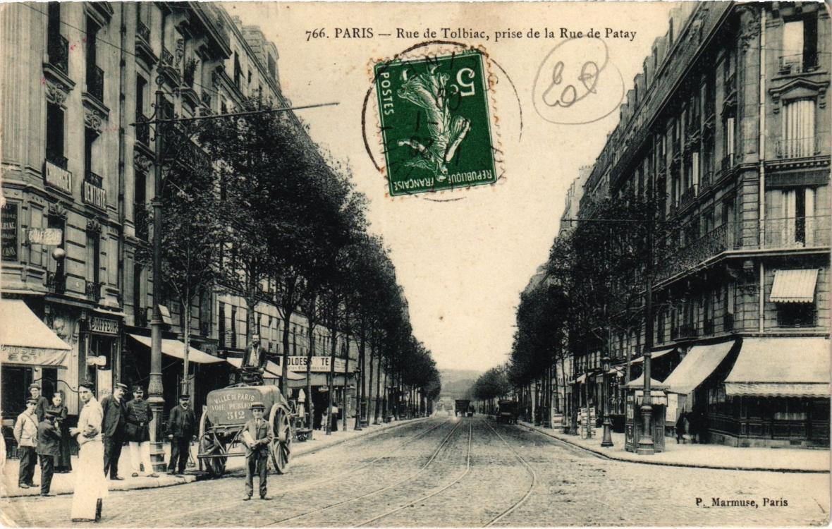 CPA AK Paris 13th (Dep.75) Rue de Tolbiac, take from Rue de Patay (986342)