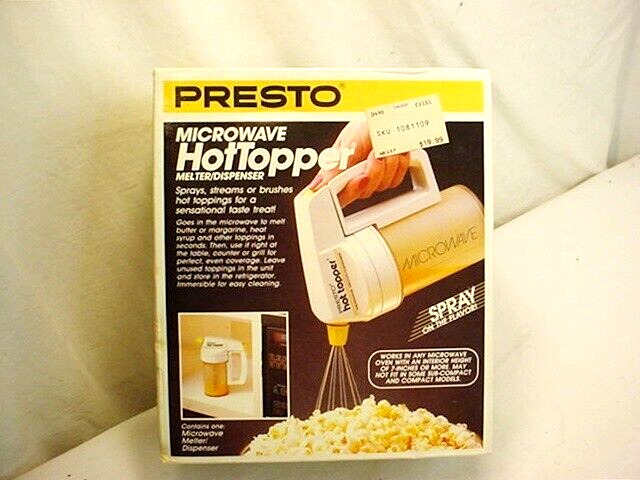 Vtg PRESTO Microwave HotTopper Butter Melter Dispenser 03050 New Old Stock FrShp