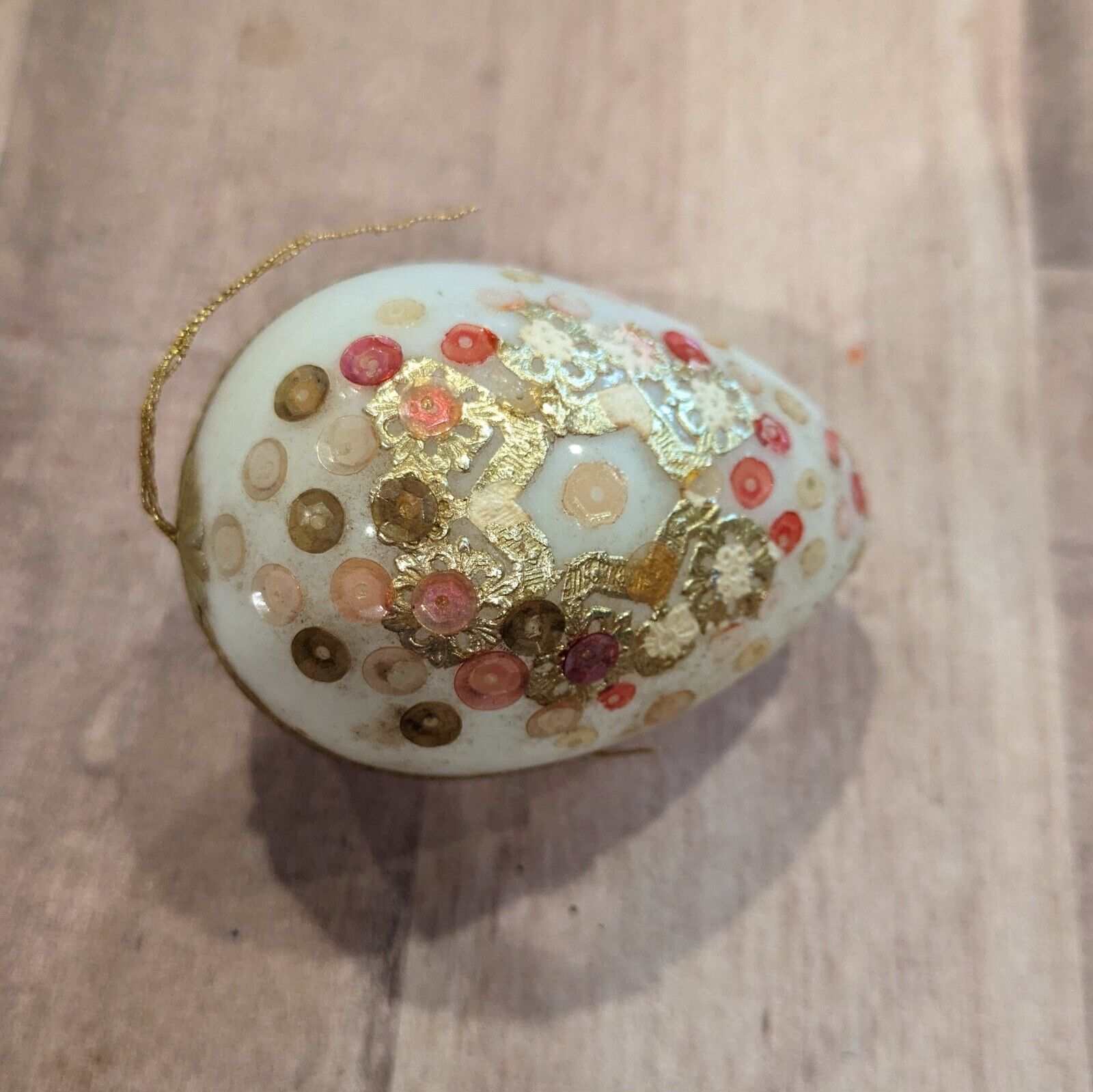 Antique Milk Glass Easter Egg Decoration Decor Ornament 