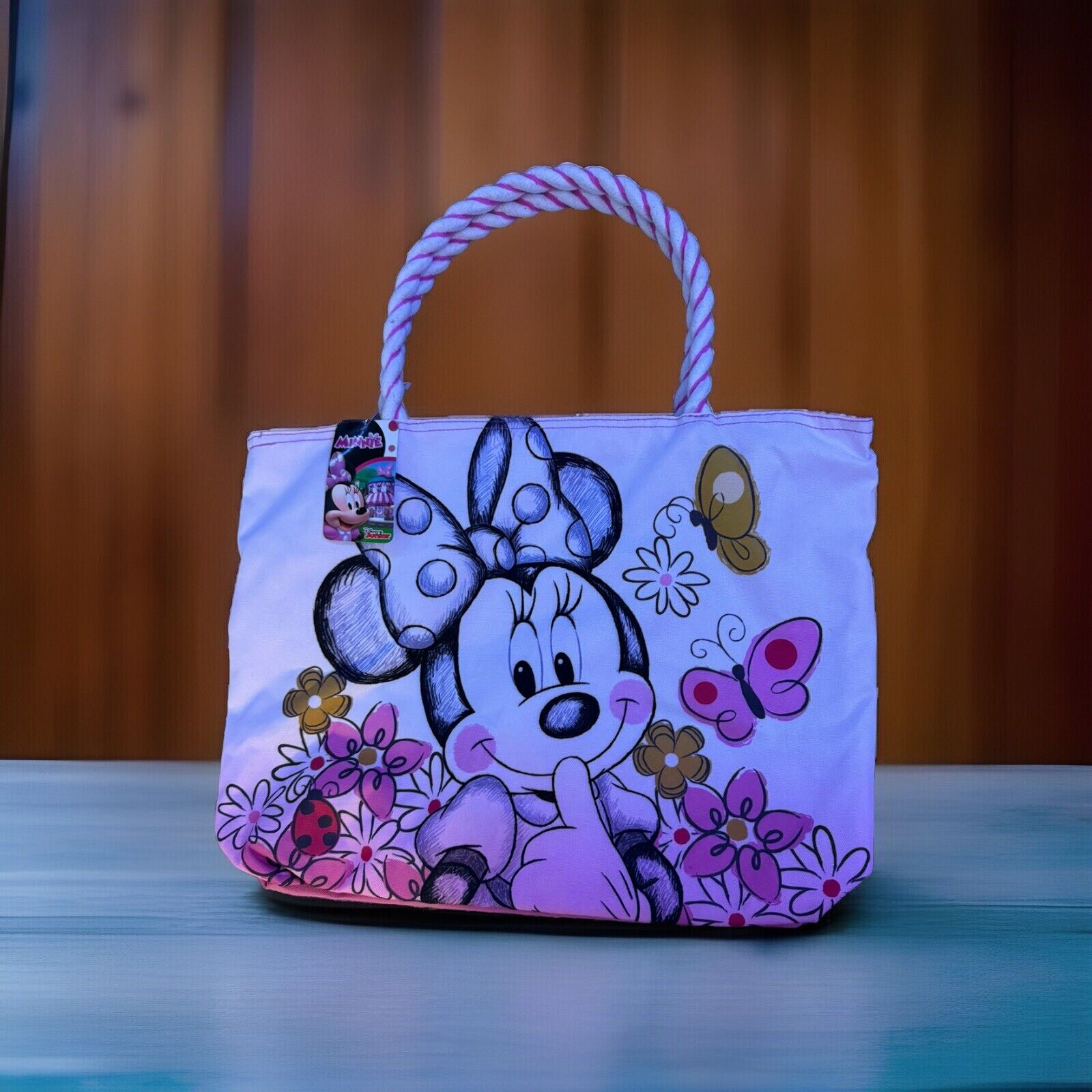 New W/ Tag Disney Pink Minnie Mouse Beach Bag Tote