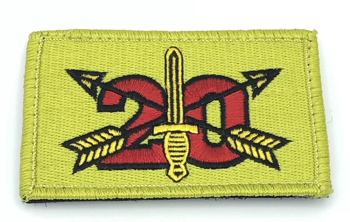 U.S. Army, 20th Special Forces Group Hook & Loop Patch - NOS