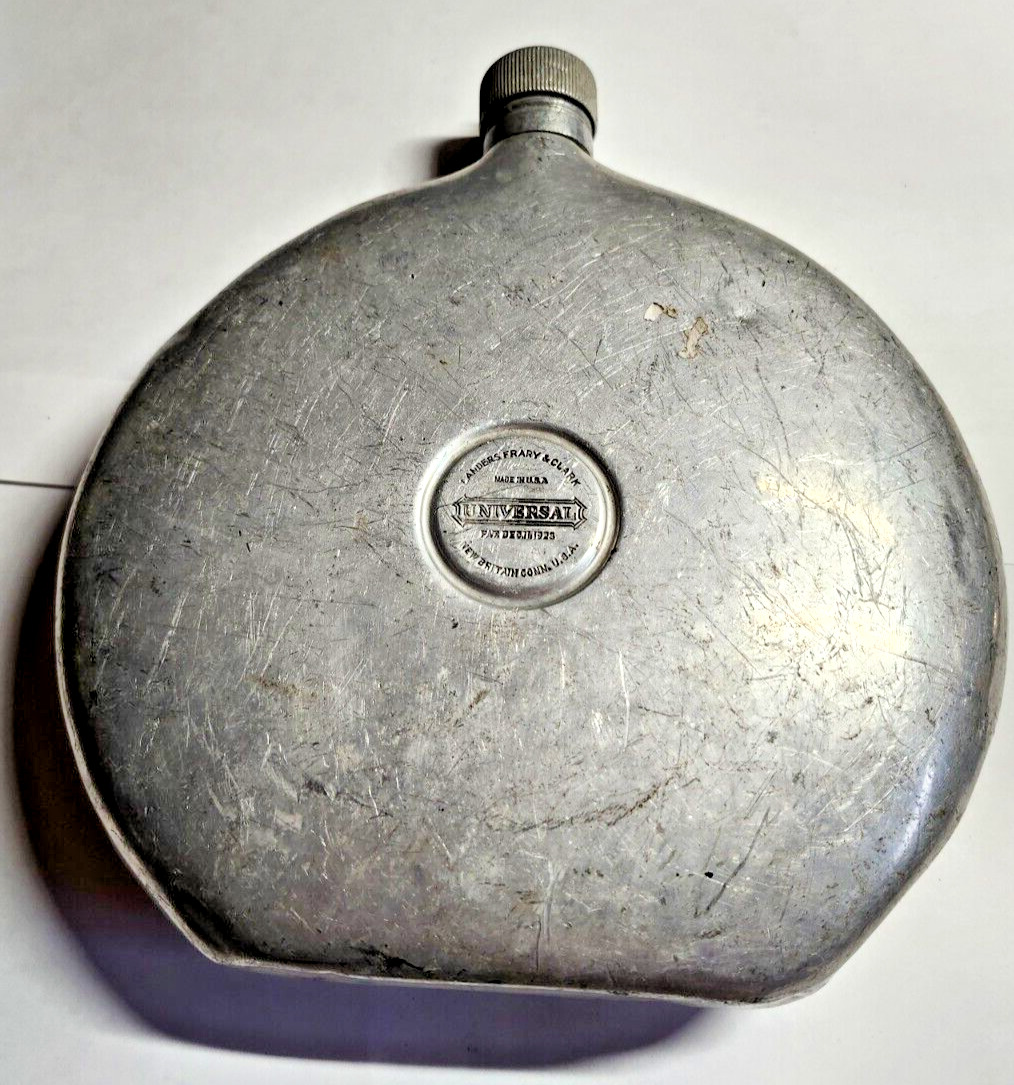 Vintage Universal Round Aluminum Flask Canteen Landers Frary & Clark