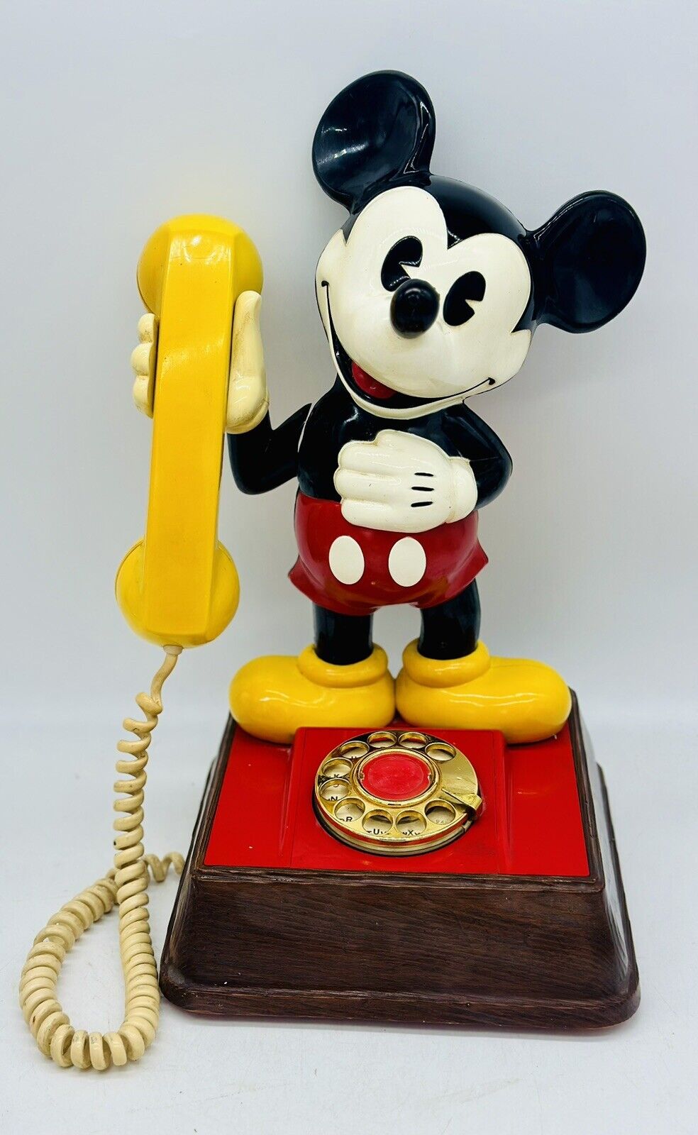Vintage 1970’s Mickey Mouse Rotary Telephone Walt Disney 1976 Mickey Mouse phone
