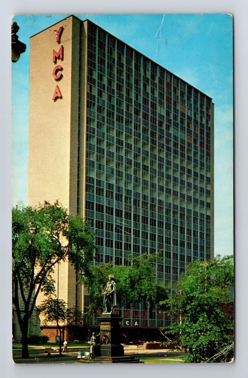 Milwaukee WI-Wisconsin, New Central YMCA, Vintage c1963 Postcard
