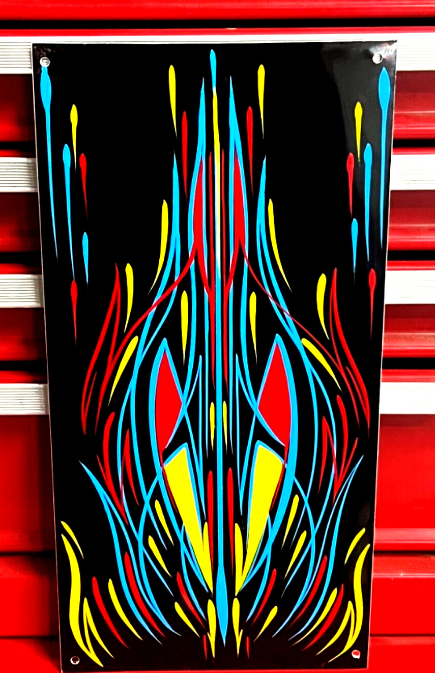 Hand painted Hotrod Rat Rod Sign Original pinstriped Art Painting Car Garage #46