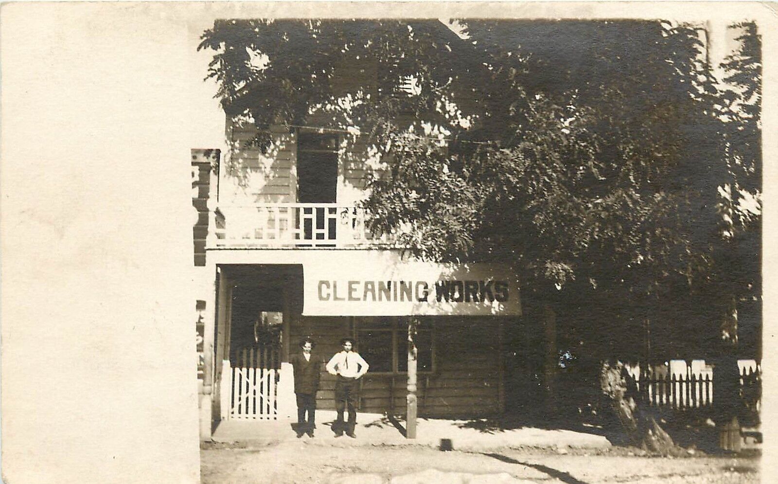 c1910s RPPC Postcard; Grass Valley CA Cleaning Works, Nevada County Unposted